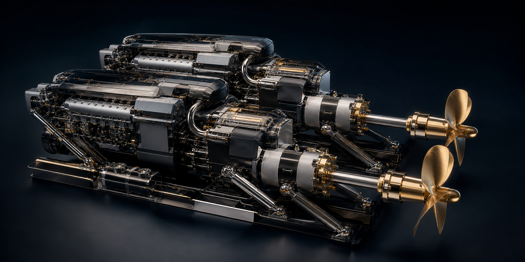 Marine propulsion engines and propellers